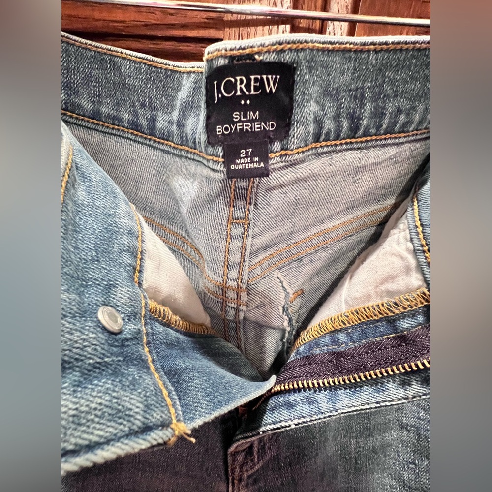 J. Crew Blue Denim Slim Boyfriend Jeans